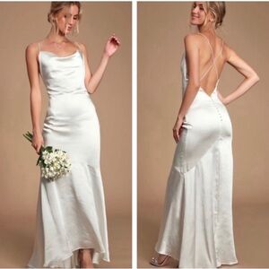 Revolve's ELLIATT Aisle Dress in White Satin NWT